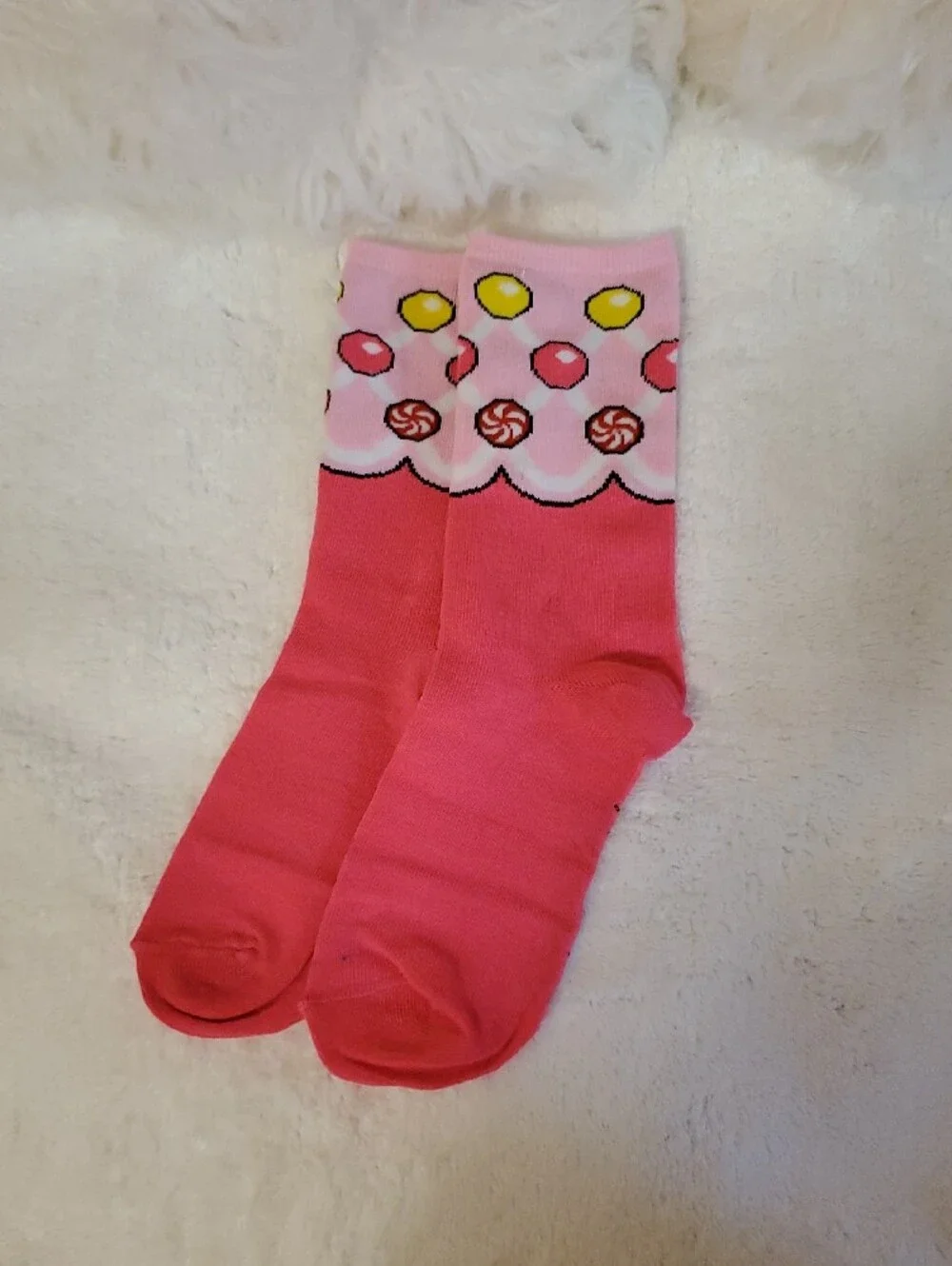 Betsey Johnson Candy Christmas Pattern Socks -